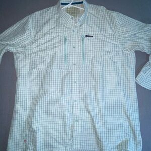 Simms plaid long sleeve fishing shirt